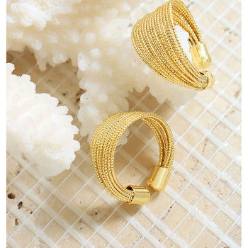 Layered cuff ring